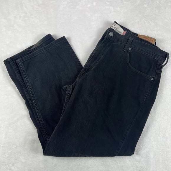 Levi&apos;s Other - Levi's 569 Jeans Men's Loose Straight Fit Gray Black Dark Pants Denim Size 38x31
